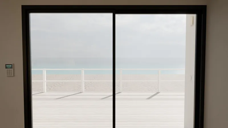 The slider open onto the deck and the sea