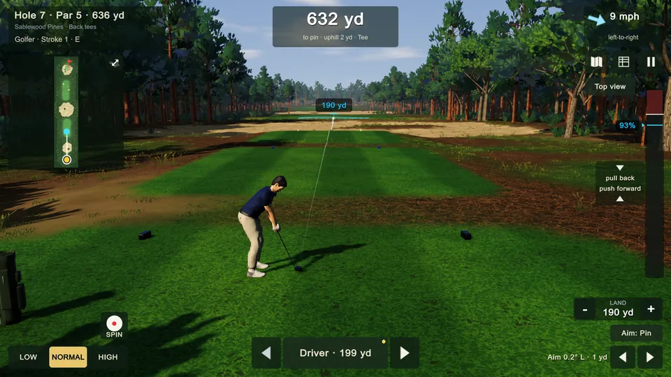 Teeing off at Sablewood Pines