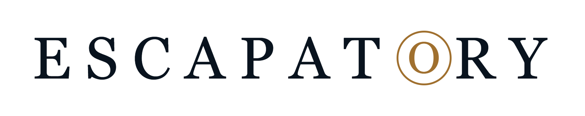 The Escapatory wordmark, dark, for light backgrounds